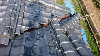 既存の銅板製の谷を撮った時の写真2