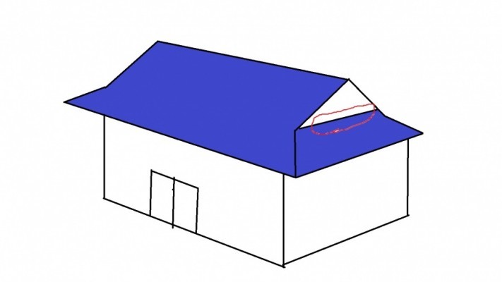 入母屋の絵