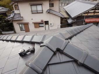棟瓦の完工写真