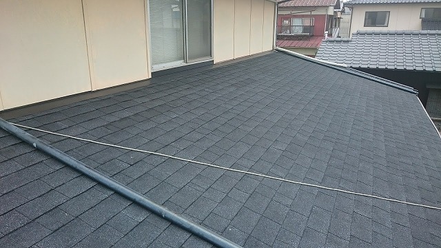 １F屋根の完工写真