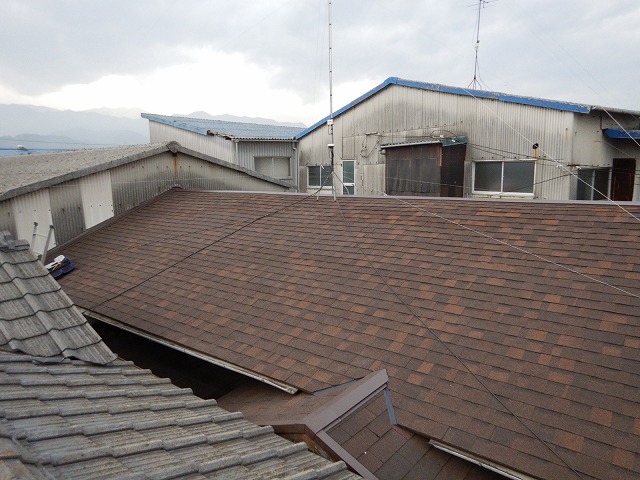 南側の屋根面の完工写真